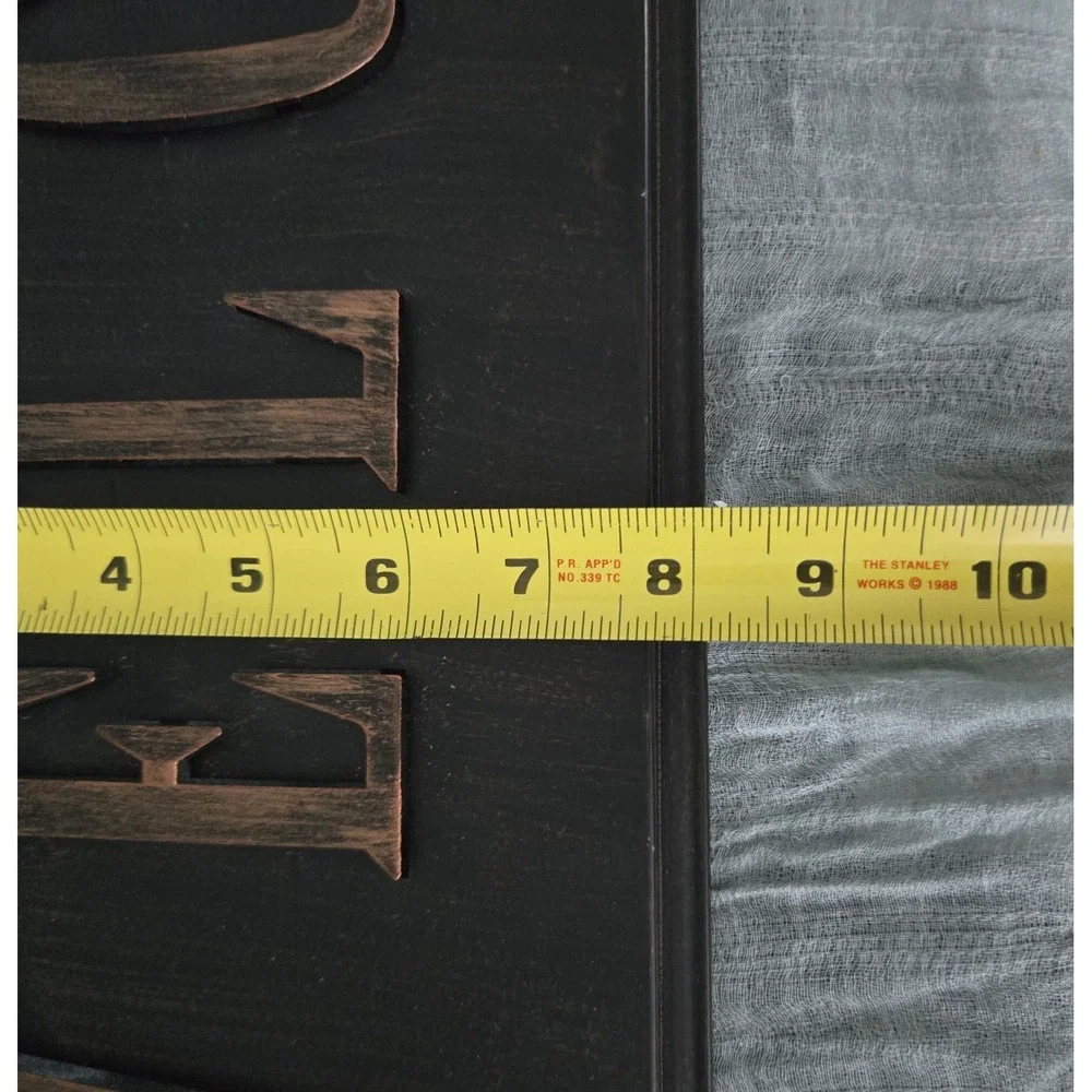 Rustic‎ Metal WELCOME Sign wth Raised Copper Color Letters Wall Mount Hanging